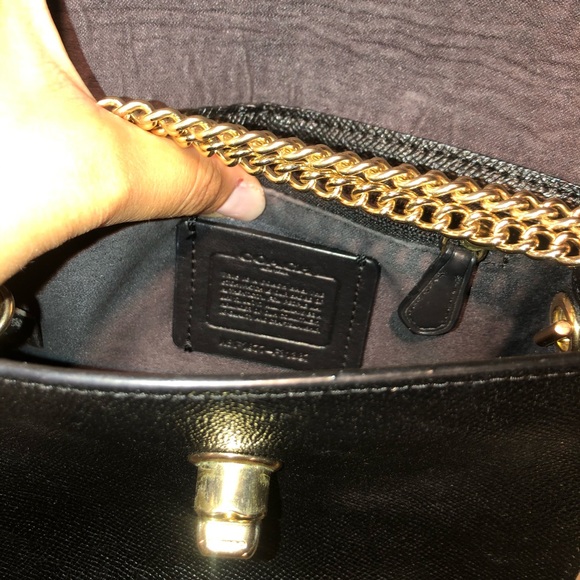 COACH LEATHER BLACK BAG - Picture 2 of 10